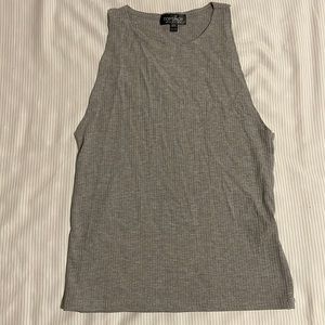 TopShop Gray Ribbed Cropped Top 🤍